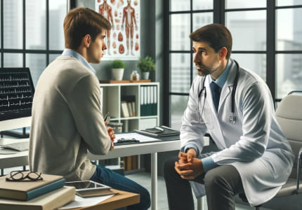Врач консультирует пациента о лечении
